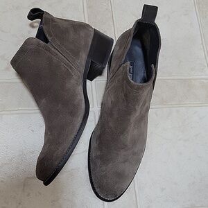 Paul Green Brown Suede Leather Low Ankle Slip-On Boots Women’s